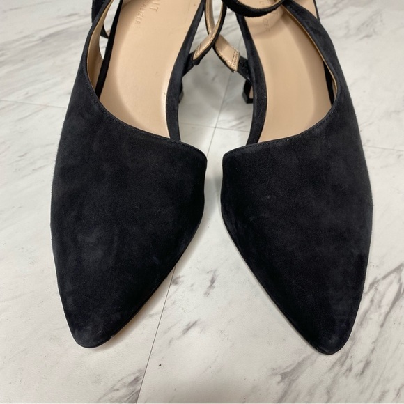 27 Edit Adelice Black Suede Pointy Toe Pump 8 1/2 M - Picture 9 of 13